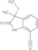 3-Methyl-3-(methylsulfanyl)-2-oxo-2,3-dihydro-1H-indole-7-carbonitrile