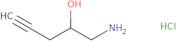 1-Aminopent-4-yn-2-ol hydrochloride