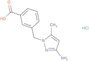 3-[(3-Amino-5-methyl-1H-pyrazol-1-yl)methyl]benzoic acid hydrochloride
