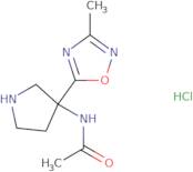 N-[3-(3-Methyl-1,2,4-oxadiazol-5-yl)pyrrolidin-3-yl]acetamide hydrochloride