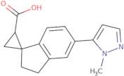 5'-(1-Methyl-1H-pyrazol-5-yl)-2',3'-dihydrospiro[cyclopropane-1,1'-indene]-2-carboxylic acid