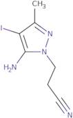 3-(5-Imino-4-iodo-3-methyl-2,5-dihydro-1H-pyrazol-1-yl)propanenitrile