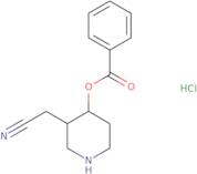 rac-(3R,4R)-3-(Cyanomethyl)piperidin-4-yl benzoate hydrochloride, trans