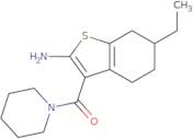 6-Ethyl-3-(piperidin-1-ylcarbonyl)-4,5,6,7-tetrahydro-1-benzothien-2-ylamine