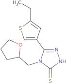 5-(5-Ethylthien-3-yl)-4-(tetrahydrofuran-2-ylmethyl)-4H-1,2,4-triazole-3-thiol