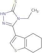 4-Ethyl-5-(4,5,6,7-tetrahydro-1-benzothien-3-yl)-4H-1,2,4-triazole-3-thiol