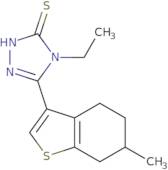 4-Ethyl-5-(6-methyl-4,5,6,7-tetrahydro-1-benzothien-3-yl)-4H-1,2,4-triazole-3-thiol