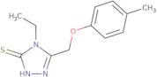 4-Ethyl-5-[(4-methylphenoxy)methyl]-4H-1,2,4-triazole-3-thiol