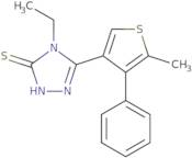 4-Ethyl-5-(5-methyl-4-phenylthien-3-yl)-4H-1,2,4-triazole-3-thiol