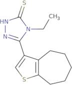 4-Ethyl-5-(5,6,7,8-tetrahydro-4H-cyclohepta[b]thien-3-yl)-4H-1,2,4-triazole-3-thiol