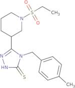 5-[1-(Ethylsulfonyl)piperidin-3-yl]-4-(4-methylbenzyl)-4H-1,2,4-triazole-3-thiol