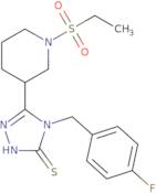 5-[1-(Ethylsulfonyl)piperidin-3-yl]-4-(4-fluorobenzyl)-4H-1,2,4-triazole-3-thiol