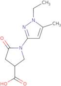 1-(1-Ethyl-5-methyl-1H-pyrazol-3-yl)-5-oxopyrrolidine-3-carboxylic acid