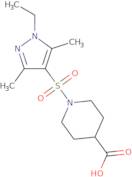 1-[(1-Ethyl-3,5-dimethyl-1H-pyrazol-4-yl)sulfonyl]piperidine-4-carboxylic acid