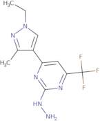 4-(1-Ethyl-3-methyl-1H-pyrazol-4-yl)-2-hydrazino-6-(trifluoromethyl)pyrimidine