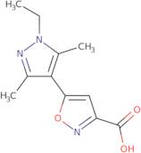 5-(1-Ethyl-3,5-dimethyl-1H-pyrazol-4-yl)isoxazole-3-carboxylic acid