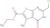 Ethyl 2-(chloromethyl)-5-methyl-4-oxo-3,4-dihydrothieno[2,3-d]pyrimidine-6-carboxylate