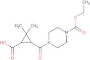 3-{[4-(Ethoxycarbonyl)piperazin-1-yl]carbonyl}-2,2-dimethylcyclopropanecarboxylic acid