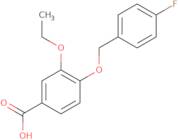 3-Ethoxy-4-[(4-fluorobenzyl)oxy]benzoic acid