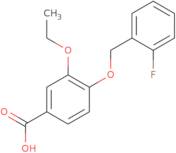 3-Ethoxy-4-[(2-fluorobenzyl)oxy]benzoic acid