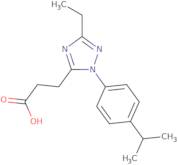 3-[3-Ethyl-1-(4-isopropylphenyl)-1H-1,2,4-triazol-5-yl]propanoic acid