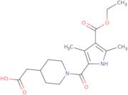 (1-{[4-(Ethoxycarbonyl)-3,5-dimethyl-1H-pyrrol-2-yl]carbonyl}piperidin-4-yl)acetic acid