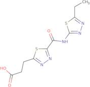 3-(5-{[(5-Ethyl-1,3,4-thiadiazol-2-yl)amino]carbonyl}-1,3,4-thiadiazol-2-yl)propanoic acid