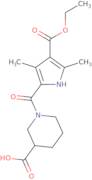 1-{[4-(Ethoxycarbonyl)-3,5-dimethyl-1H-pyrrol-2-yl]carbonyl}piperidine-3-carboxylic acid