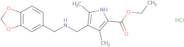 Ethyl 4-{[(1,3-benzodioxol-5-ylmethyl)amino]methyl}-3,5-dimethyl-1H-pyrrole-2-carboxylate hydrochloride