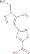 3-(1-Ethyl-5-methyl-1H-pyrazol-4-yl)isoxazole-5-carboxylic acid