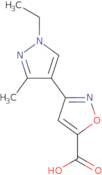 3-(1-Ethyl-3-methyl-1H-pyrazol-4-yl)isoxazole-5-carboxylic acid