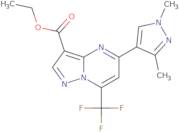 Ethyl 5-(1,3-dimethyl-1H-pyrazol-4-yl)-7-(trifluoromethyl)pyrazolo[1,5-a]pyrimidine-3-carboxylate
