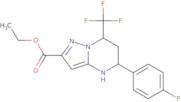 Ethyl 5-(4-fluorophenyl)-7-(trifluoromethyl)-4,5,6,7-tetrahydropyrazolo[1,5-a]pyrimidine-2-carbo...