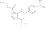 Ethyl 5-(4-isopropylphenyl)-7-(trifluoromethyl)-4,5,6,7-tetrahydropyrazolo[1,5-a]pyrimidine-3-carb…