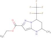 Ethyl 5-methyl-7-(pentafluoroethyl)-4,5,6,7-tetrahydropyrazolo[1,5-a]pyrimidine-2-carboxylate