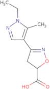 3-(1-Ethyl-5-methyl-1H-pyrazol-4-yl)-4,5-dihydroisoxazole-5-carboxylic acid