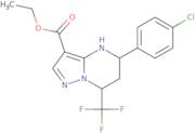 Ethyl 5-(4-chlorophenyl)-7-(trifluoromethyl)-4,5,6,7-tetrahydropyrazolo[1,5-a]pyrimidine-3-carbo...