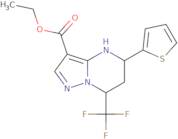 Ethyl 5-(2-thienyl)-7-(trifluoromethyl)-4,5,6,7-tetrahydropyrazolo[1,5-a]pyrimidine-3-carboxylate