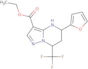 Ethyl 5-(2-furyl)-7-(trifluoromethyl)-4,5,6,7-tetrahydropyrazolo[1,5-a]pyrimidine-3-carboxylate