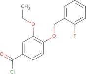 3-Ethoxy-4-[(2-fluorobenzyl)oxy]benzoyl chloride