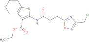 Ethyl 2-({3-[3-(chloromethyl)-1,2,4-oxadiazol-5-yl]propanoyl}amino)-4,5,6,7-tetrahydro-1-benzothiophene-3-carboxylate