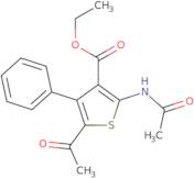 Ethyl 5-acetyl-2-(acetylamino)-4-phenylthiophene-3-carboxylate