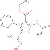 Ethyl 2-(acetylamino)-5-[(1E)-N-hydroxyethanimidoyl]-4-phenylthiophene-3-carboxylate