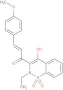 (2E)-1-(2-Ethyl-4-hydroxy-1,1-dioxido-2H-1,2-benzothiazin-3-yl)-3-(4-methoxyphenyl)prop-2-en-1-one