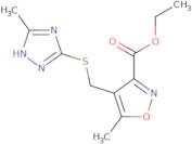 Ethyl 5-methyl-4-{[(5-methyl-4H-1,2,4-triazol-3-yl)thio]methyl}isoxazole-3-carboxylate