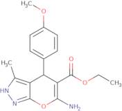 Ethyl 6-amino-4-(4-methoxyphenyl)-3-methyl-1,4-dihydropyrano[2,3-c]pyrazole-5-carboxylate