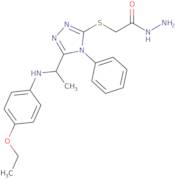 2-[(5-{1-[(4-Ethoxyphenyl)amino]ethyl}-4-phenyl-4H-1,2,4-triazol-3-yl)thio]acetohydrazide