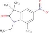 1-Ethyl-3,3,7-trimethyl-5-nitro-1,3-dihydro-2H-indol-2-one