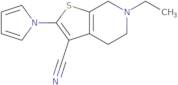 6-Ethyl-2-(1H-pyrrol-1-yl)-4,5,6,7-tetrahydrothieno[2,3-c]pyridine-3-carbonitrile