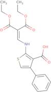 2-{[3-Ethoxy-2-(ethoxycarbonyl)-3-oxoprop-1-en-1-yl]amino}-4-phenylthiophene-3-carboxylic acid